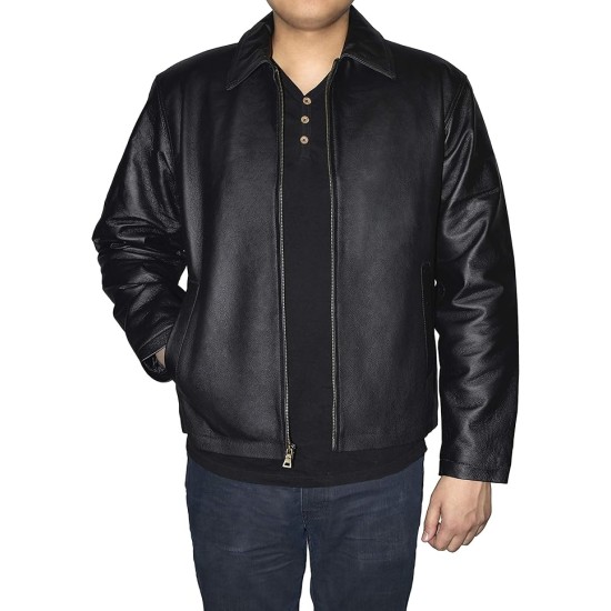 Outfitters Men's Genuine Leather Open Bottom Jacket Outfitters Men's Genuine Leather Open Bottom Jacket