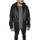 Outfitters Men's 3/4 Length Genuine Leather Coat w/Removable Hood Outfitters Men's 3/4 Length Genuine Leather Coat w/Removable Hood