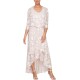 Women's Sleeveless Printed Chiffon Midi Spring/Summer Mother of The Bride Dress with Jacket & High-Low Hemline Women's Sleeveless Printed Chiffon Midi Spring/Summer Mother of The Bride Dress with Jacket & High-Low Hemline