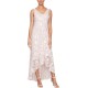 Women's Sleeveless Printed Chiffon Midi Spring/Summer Mother of The Bride Dress with Jacket & High-Low Hemline Women's Sleeveless Printed Chiffon Midi Spring/Summer Mother of The Bride Dress with Jacket & High-Low Hemline