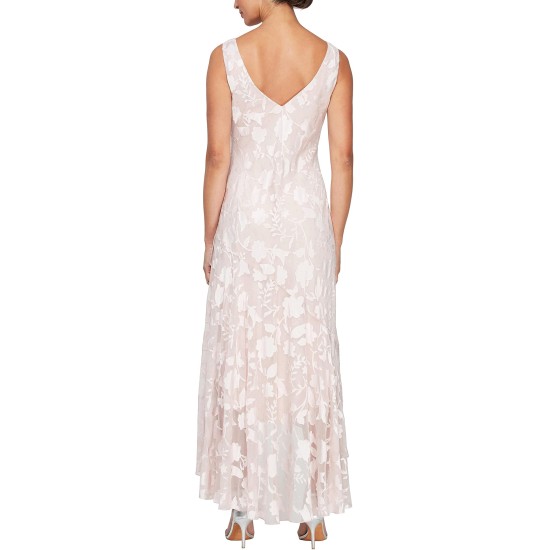 Women's Sleeveless Printed Chiffon Midi Spring/Summer Mother of The Bride Dress with Jacket & High-Low Hemline Women's Sleeveless Printed Chiffon Midi Spring/Summer Mother of The Bride Dress with Jacket & High-Low Hemline
