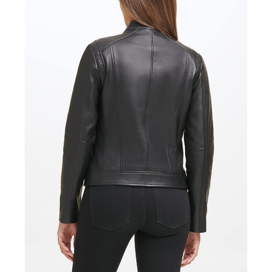 Women's Zip Front Fully Lined Leather Coat Women's Zip Front Fully Lined Leather Coat