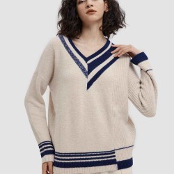 Line Stitching Yak Wool Sweater