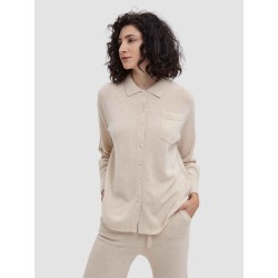 Lapel Yak Wool Cardigan Sweater