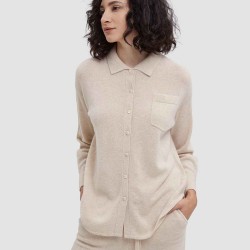 Lapel Yak Wool Cardigan Sweater