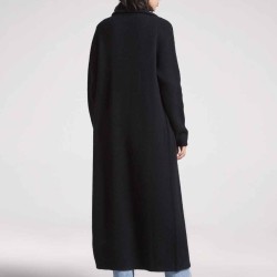 Maxi-length Knitted Yak Wool Cardigan