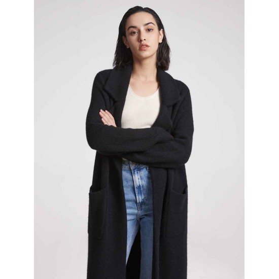 Maxi-length Knitted Yak Wool Cardigan Maxi-length Knitted Yak Wool Cardigan