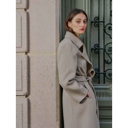 Earth Tone Belted Wool Coat