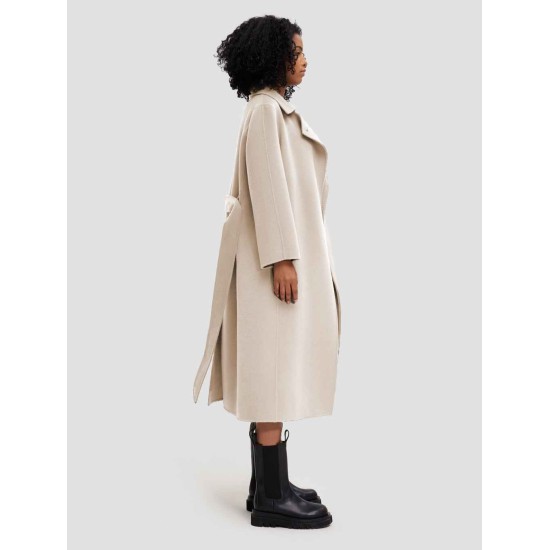 Earth Tone Belted Wool Coat Earth Tone Belted Wool Coat