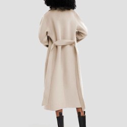 Earth Tone Belted Wool Coat