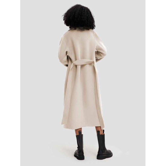 Earth Tone Belted Wool Coat Earth Tone Belted Wool Coat