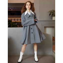 Cape-shape Cashmere Coat