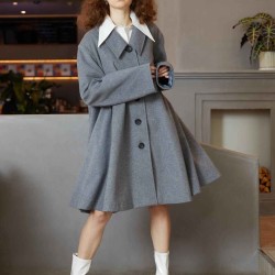 Cape-shape Cashmere Coat