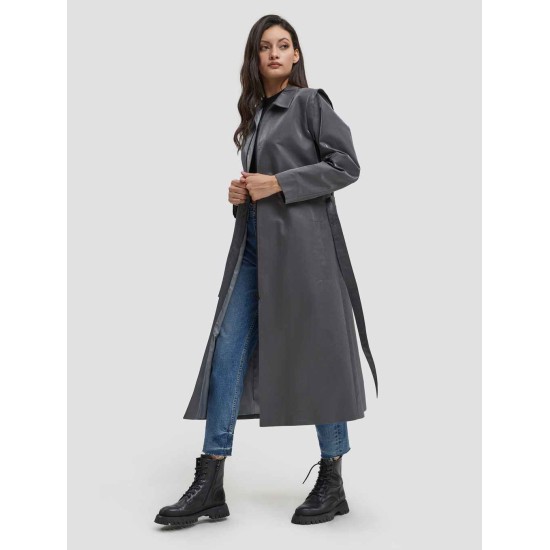 Long Shoulder Pad Trench Coat Long Shoulder Pad Trench Coat