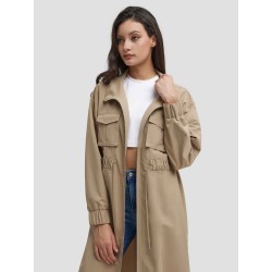 Long Side-slit Thin Trench Coat
