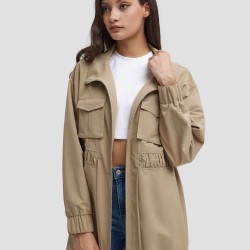 Long Side-slit Thin Trench Coat