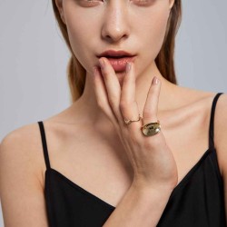 Organic Wave Ring Set