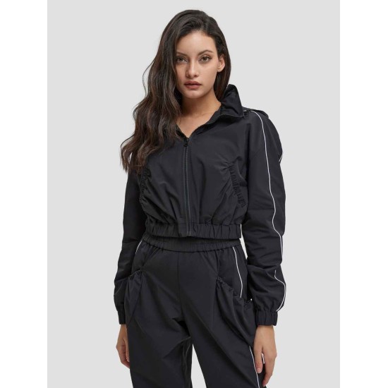 Long-Sleeve Drawstring Hooded Sports Jacket Long-Sleeve Drawstring Hooded Sports Jacket