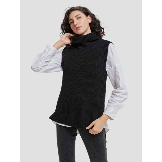 Sleeveless Turtleneck Wool Sweater Sleeveless Turtleneck Wool Sweater