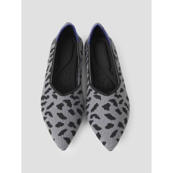 Leopard Woven Flat Shoes
