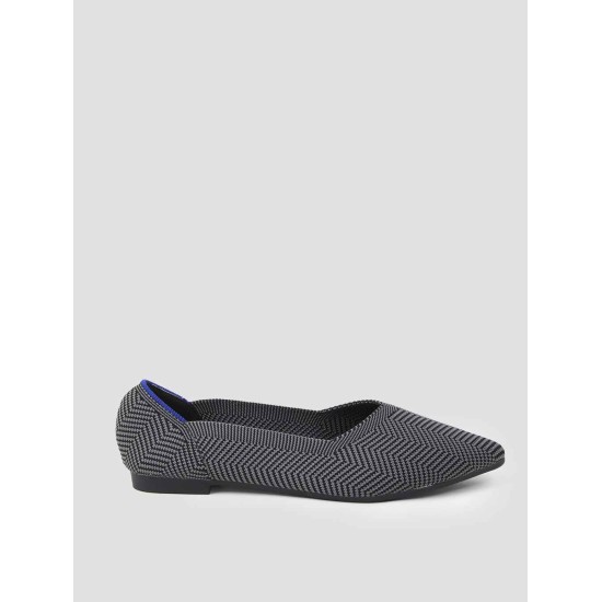 Stripe Pointy Toe Flap Shoes Stripe Pointy Toe Flap Shoes