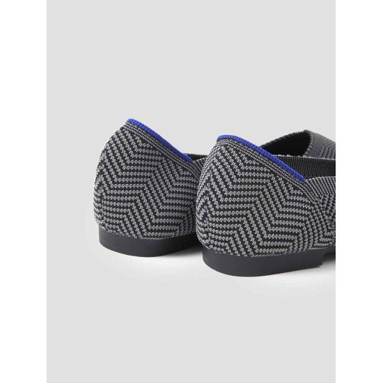 Stripe Pointy Toe Flap Shoes Stripe Pointy Toe Flap Shoes