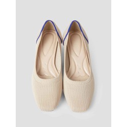 Square Toe Knitted Pumps