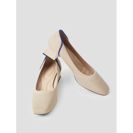 Square Toe Knitted Pumps Square Toe Knitted Pumps