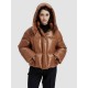 High Collar Cropped Hooded Puffer Jacket High Collar Cropped Hooded Puffer Jacket