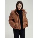 High Collar Cropped Hooded Puffer Jacket High Collar Cropped Hooded Puffer Jacket