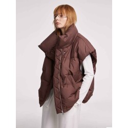 Sleeveless High Collar Puffer Jacket