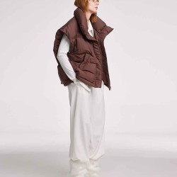 Sleeveless High Collar Puffer Jacket