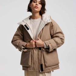Colour Matching Puffer Jacket
