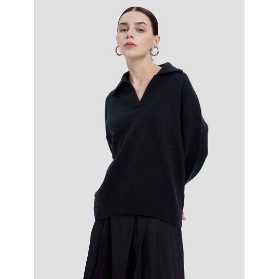 Ribbed Hem Cashmere Sweater Ribbed Hem Cashmere Sweater
