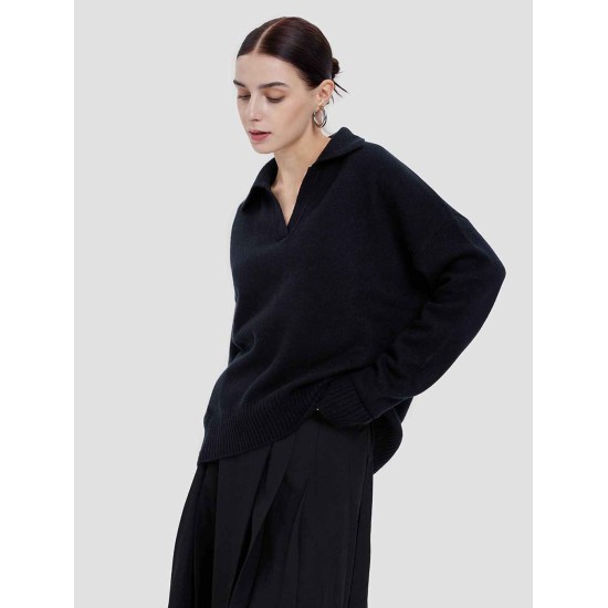 Ribbed Hem Cashmere Sweater Ribbed Hem Cashmere Sweater