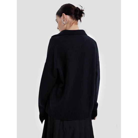 Ribbed Hem Cashmere Sweater Ribbed Hem Cashmere Sweater
