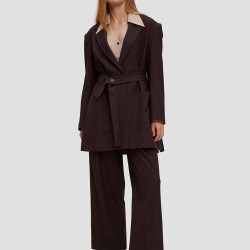 Relax Fit Belted Blazer
