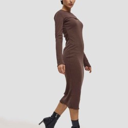 Exposed Chest Sweater Dress