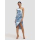 One-shoulder Draped Dress One-shoulder Draped Dress