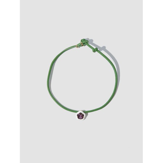 Faux Leather Floral Necklace Faux Leather Floral Necklace