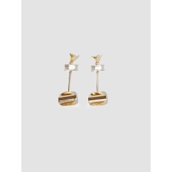 Curved Disc Earrings