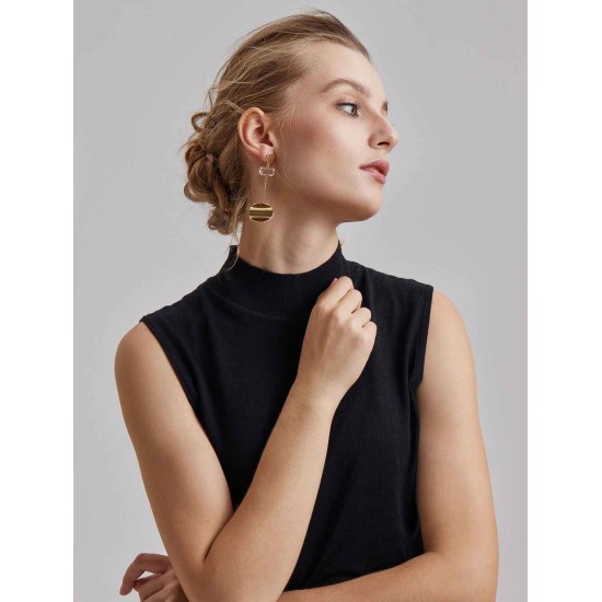 Curved Disc Earrings Curved Disc Earrings
