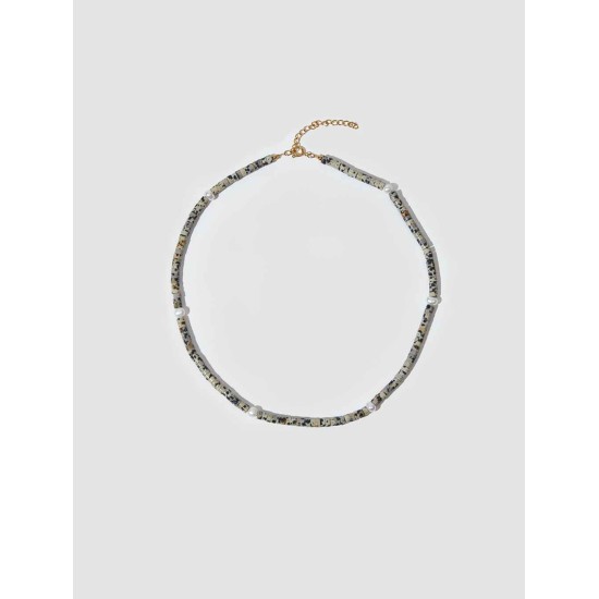 Leapard Print Beaded Necklace Leapard Print Beaded Necklace