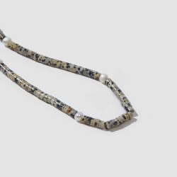 Leapard Print Beaded Necklace