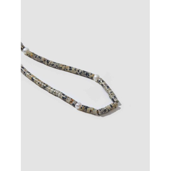 Leapard Print Beaded Necklace Leapard Print Beaded Necklace