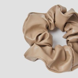 Faux Leather Scrunchie
