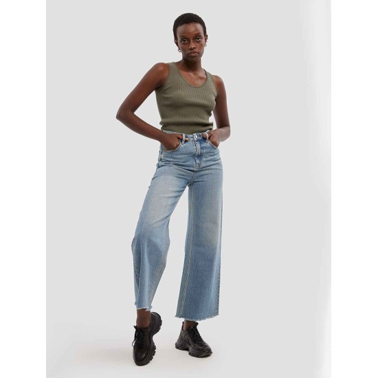 High-waist Wide Leg Frayed Jeans High-waist Wide Leg Frayed Jeans