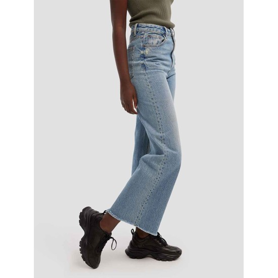 High-waist Wide Leg Frayed Jeans High-waist Wide Leg Frayed Jeans