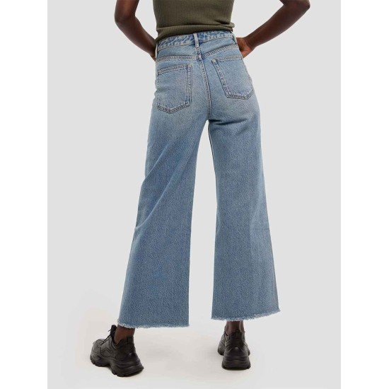 High-waist Wide Leg Frayed Jeans High-waist Wide Leg Frayed Jeans