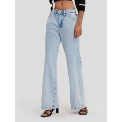 Wide-leg Light Washed Jeans